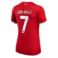 Fotballdrakt Dame Liverpool Luis Diaz #7 Hjemmedrakt 2023-24 Kortermet